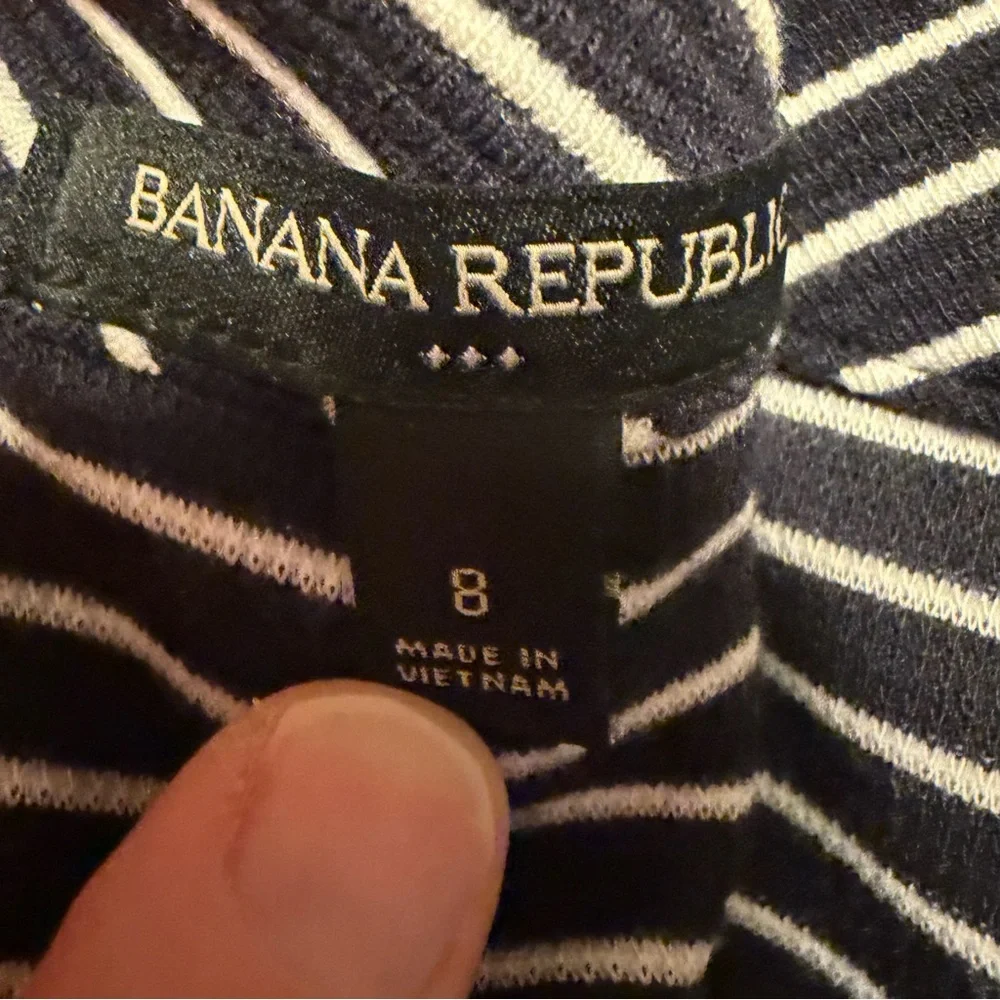 Banana Republic Black and‎ White Striped Pencil Skirt